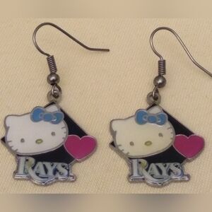 MLB Aminco RAYS Tampa Hello Kitty Dangle Earrings All Teams Official Licensed